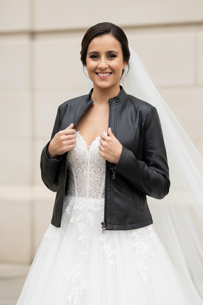 Embroidered Bachelorette Leather Jacket for Brides | Bachelorette Party Jacket