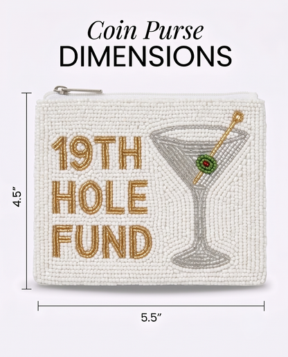 19th Hole Fund Beaded Coin Purse