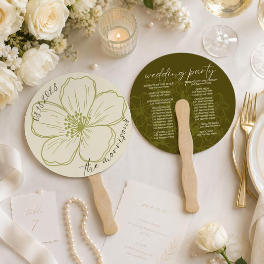 Round Garden Hand Fans