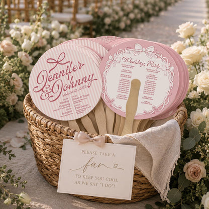 Custom Wedding Hand Fans