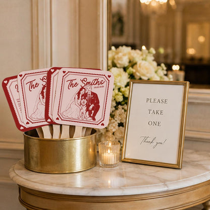 Custom Wedding Hand Fans