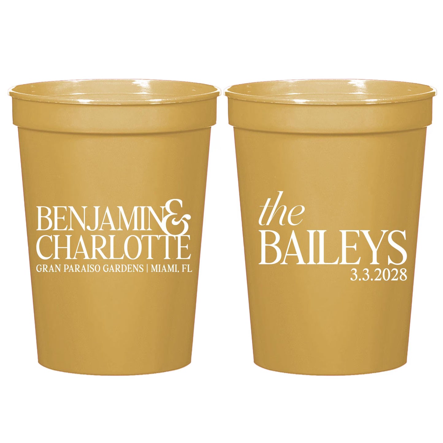 Personalized Wedding Stadium Cup Favors (CS 688)
