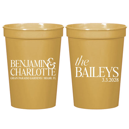 Personalized Wedding Stadium Cup Favors (CS 688)