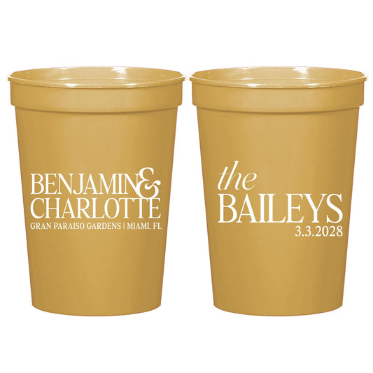 Personalized Wedding Stadium Cup Favors (CS 688)