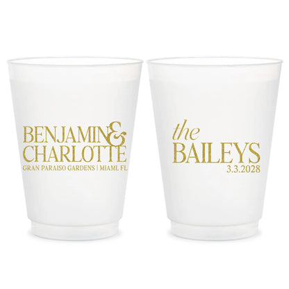 Personalized Frosted Cup Wedding Favors (CS 688)