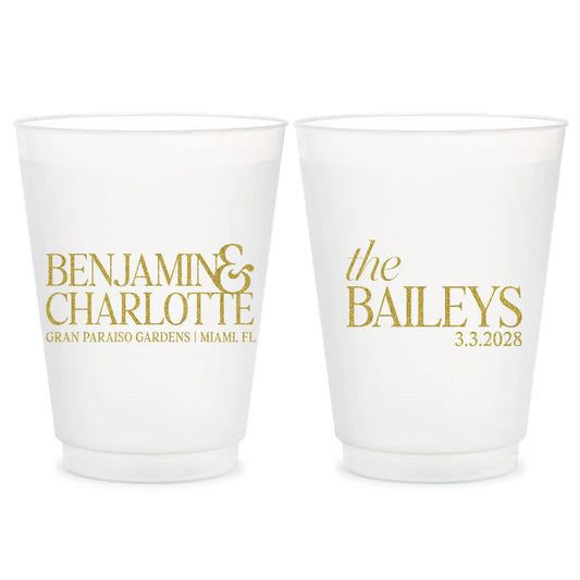 Personalized Frosted Cup Wedding Favors (CS 688)