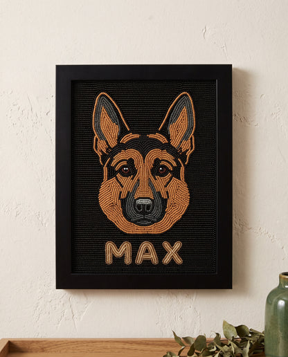 Personalized Beaded Pet Portrait Wall Art