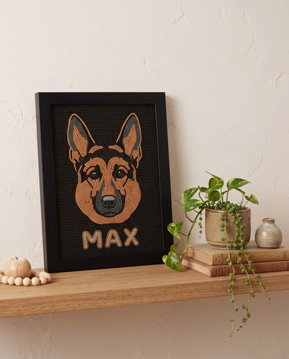 Personalized Beaded Pet Portrait Wall Art
