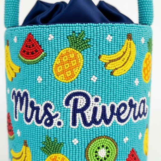 Tropical Fruit Beaded Bag