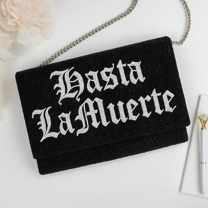 Til Death Beaded Bridal Clutch