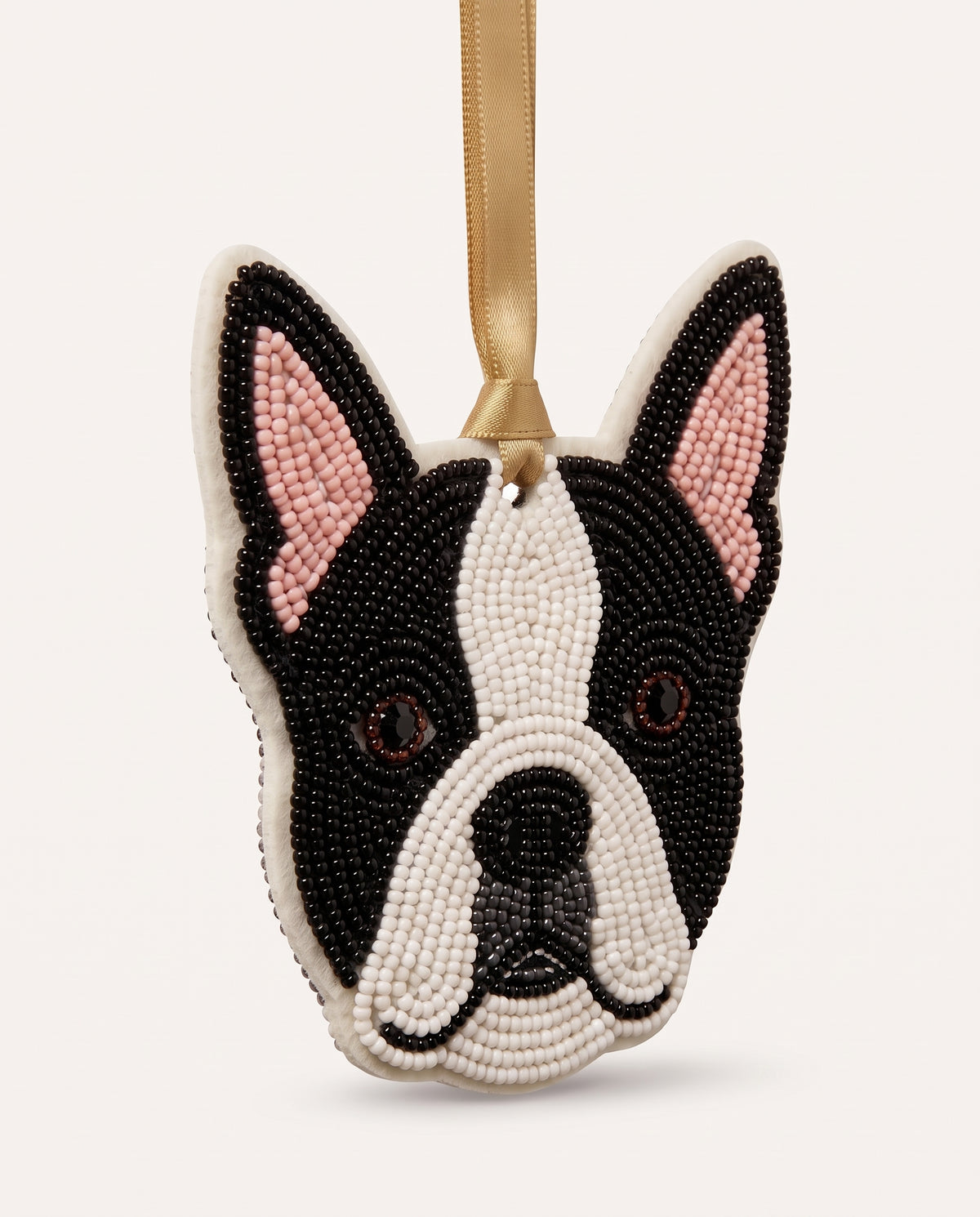 Boston Terrier Beaded Ornament