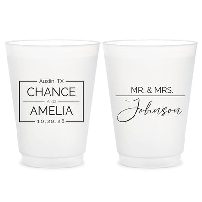 Personalized Wedding Frosted Cups (LP 73)