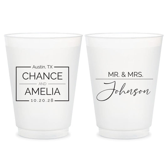 Personalized Wedding Frosted Cups (LP 73)