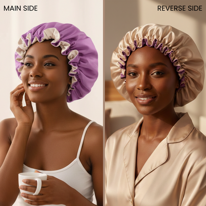 Orchid Satin Bonnet