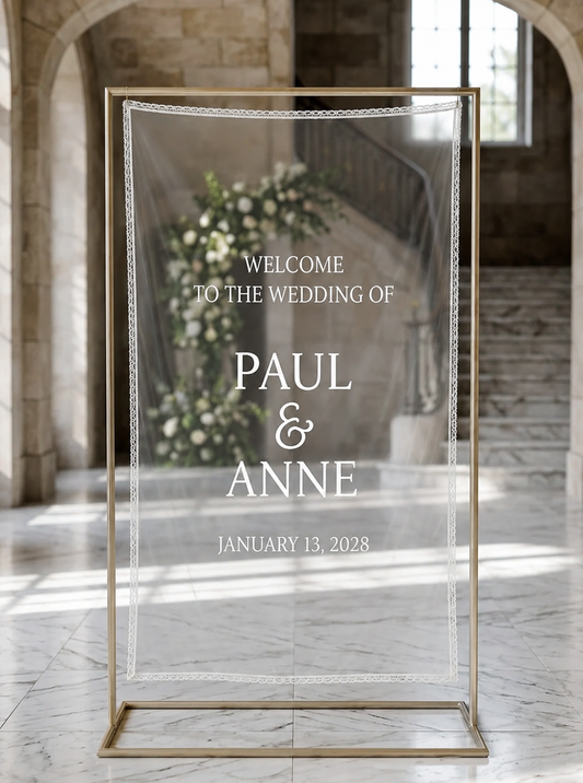 Custom Wedding Sign Printed Banner