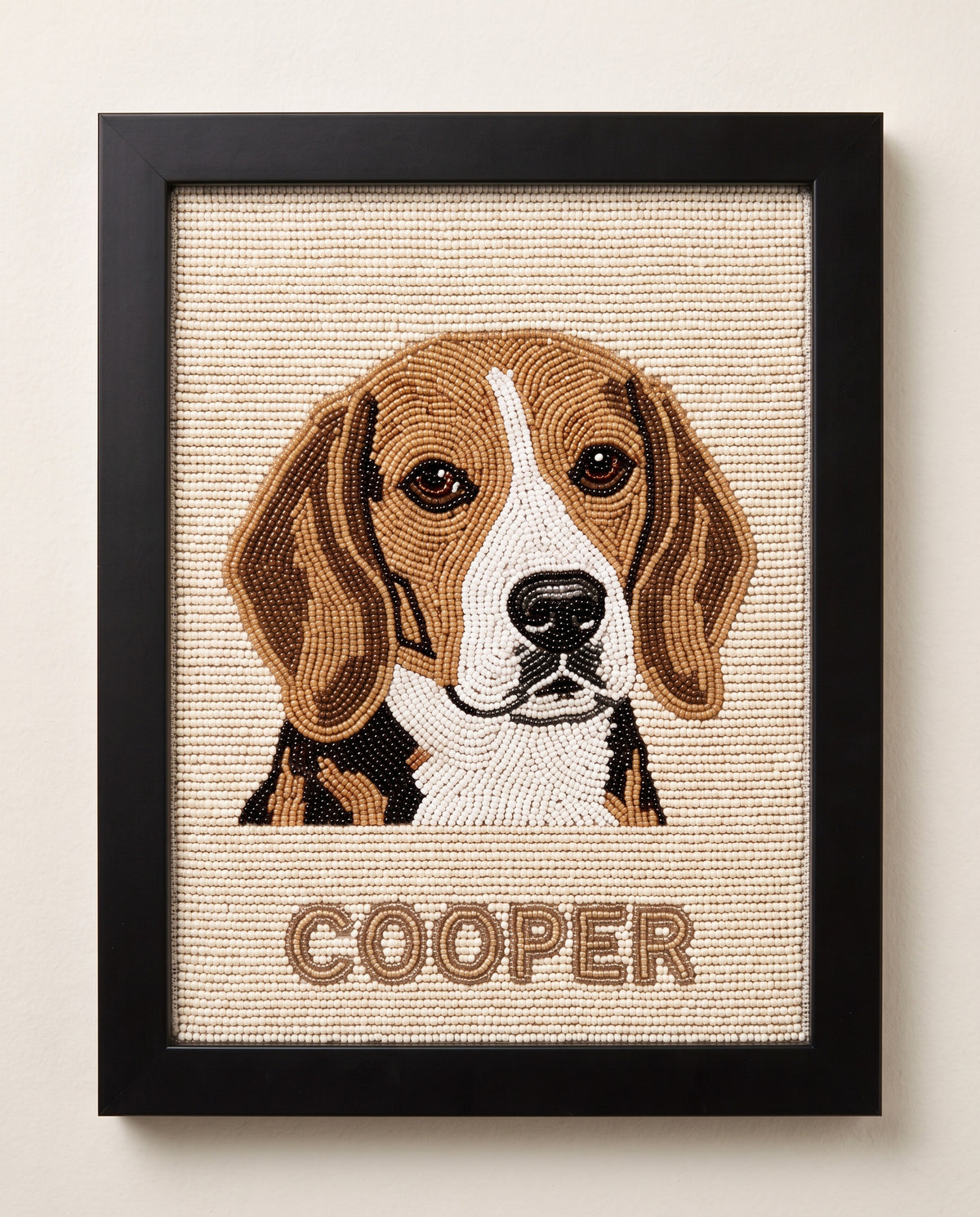 Personalized Beaded Pet Portrait Wall Art