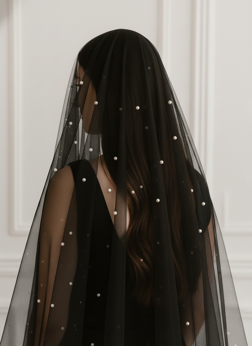 Pearl Bridal Wedding Veil