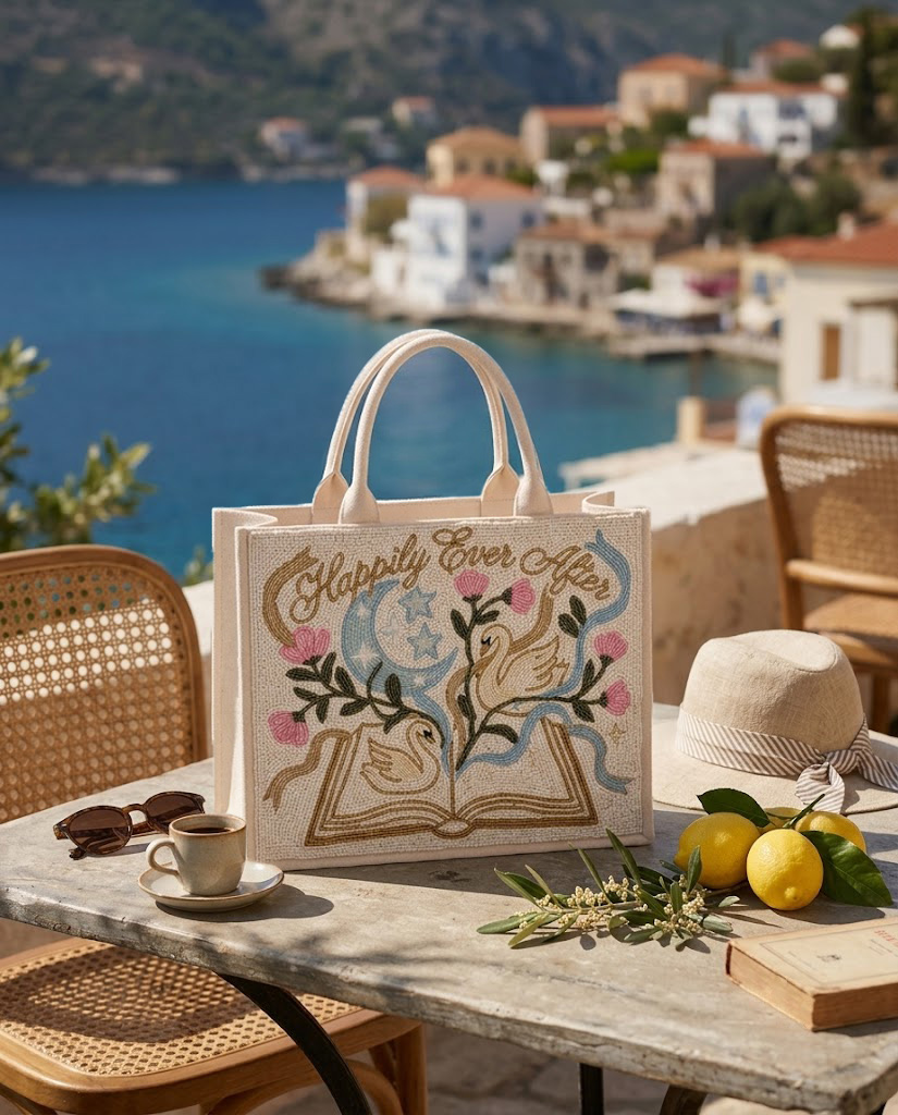 Happily Ever After Beaded Bridal Tote Bag