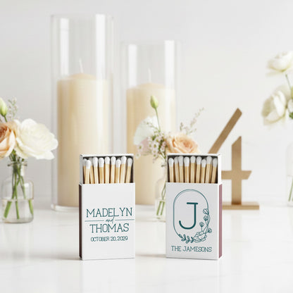 Personalized Wedding Matchbox with Names & Date (LP 44)