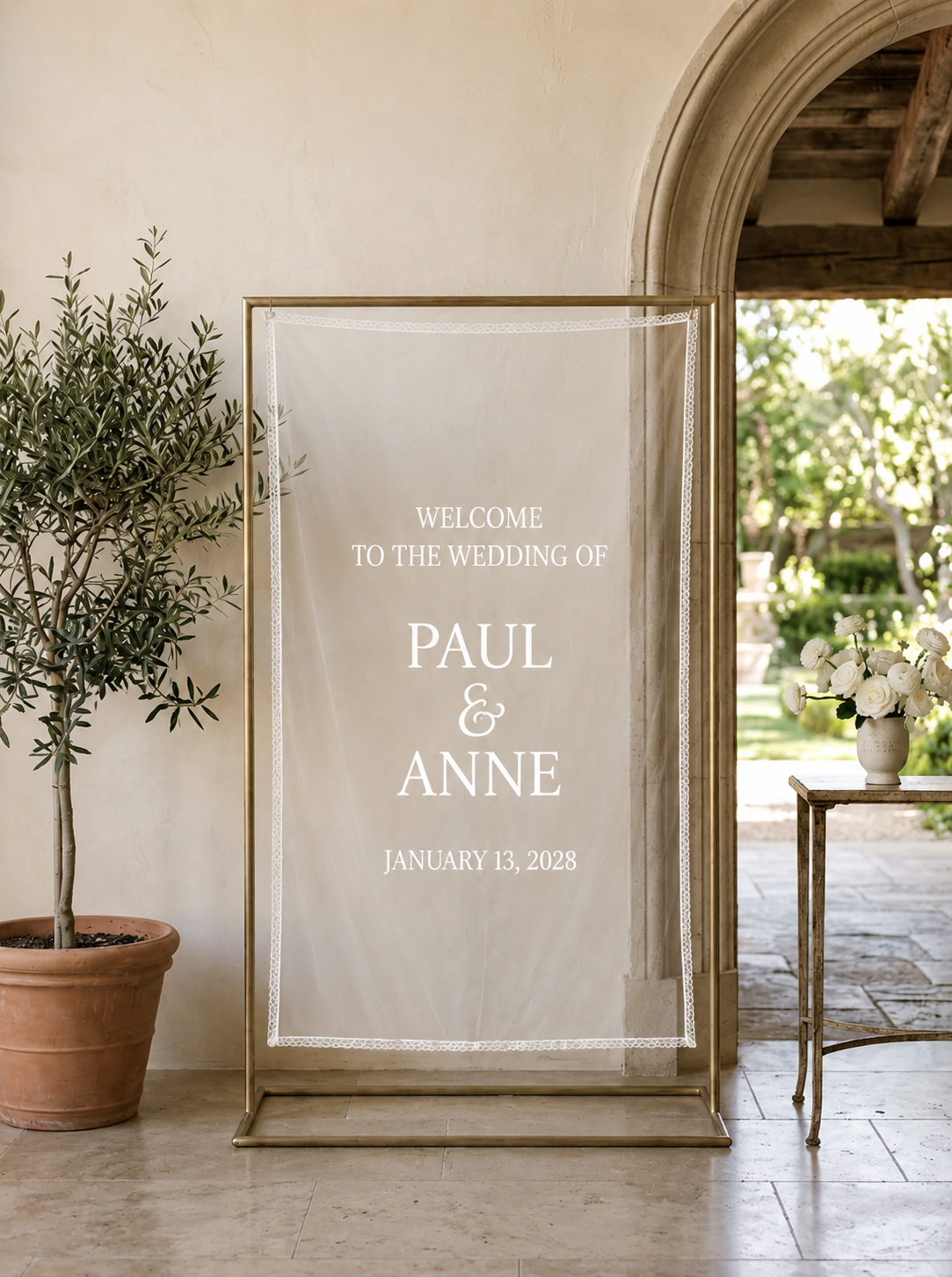 Custom Wedding Sign Printed Banner