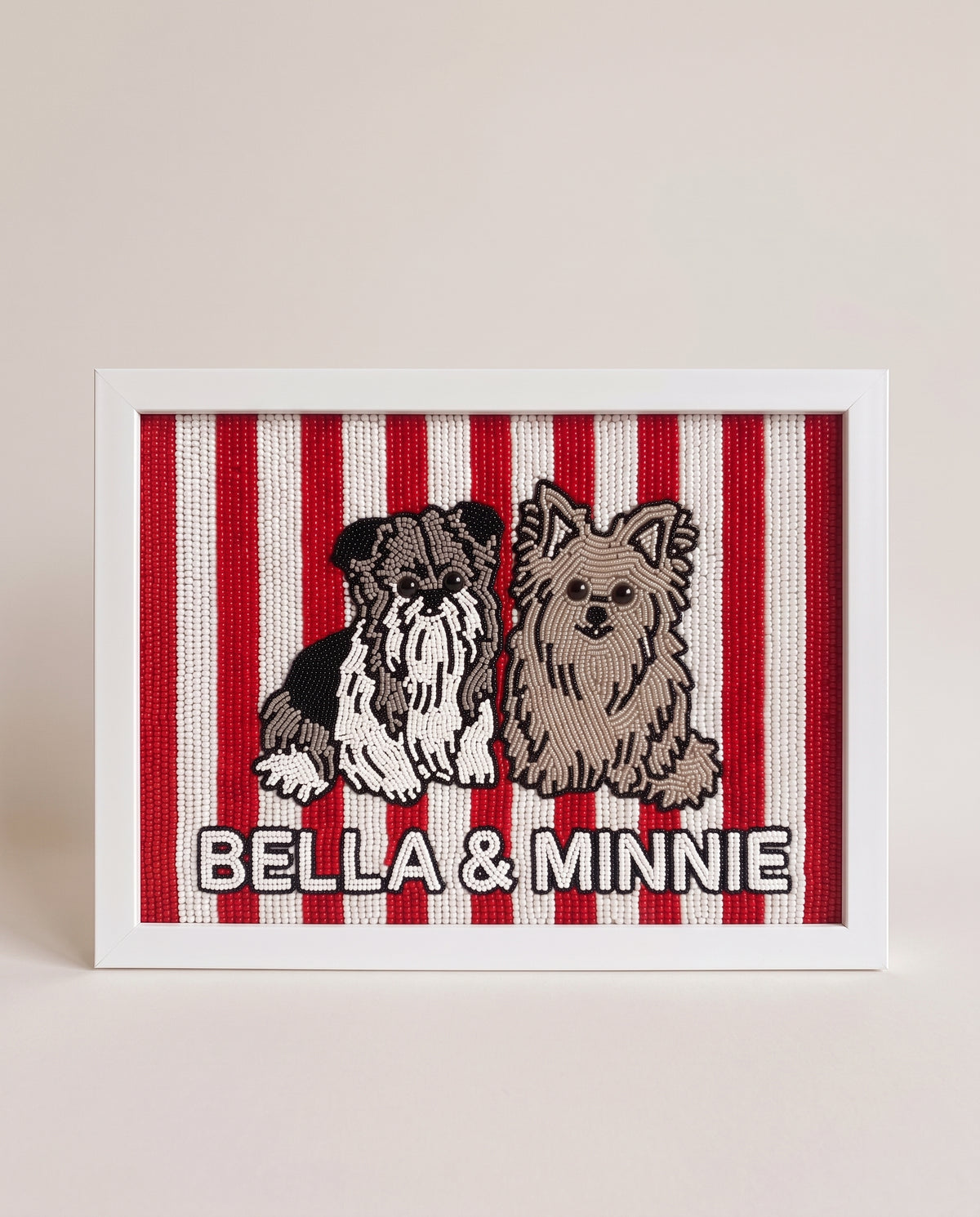 Personalized Beaded Pet Portrait Wall Art