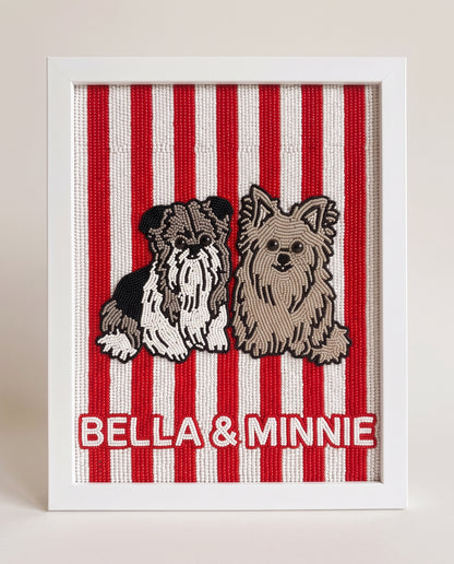 Personalized Beaded Pet Portrait Wall Art