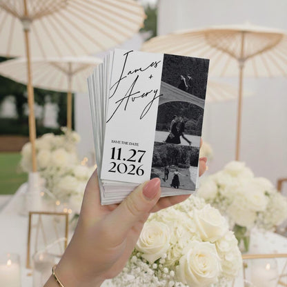 Modern Custom Wedding Portrait Magnet