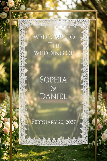 Custom Wedding Sign Printed Banner