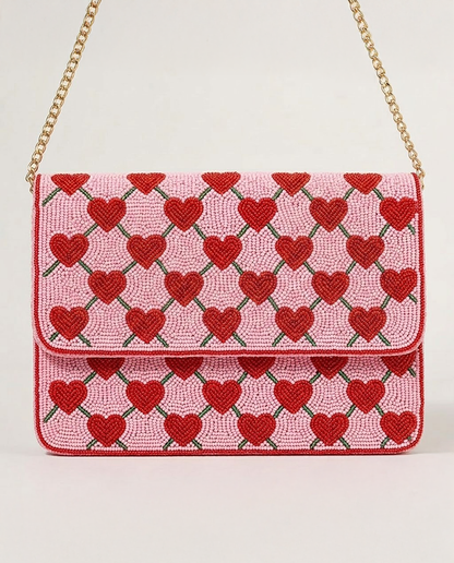 Custom Beaded Canvas Clutch for Bridesmaid