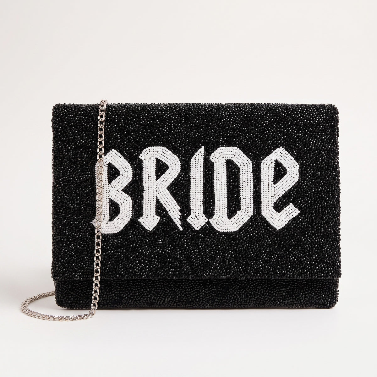 Gothic Beaded Canvas Clutch