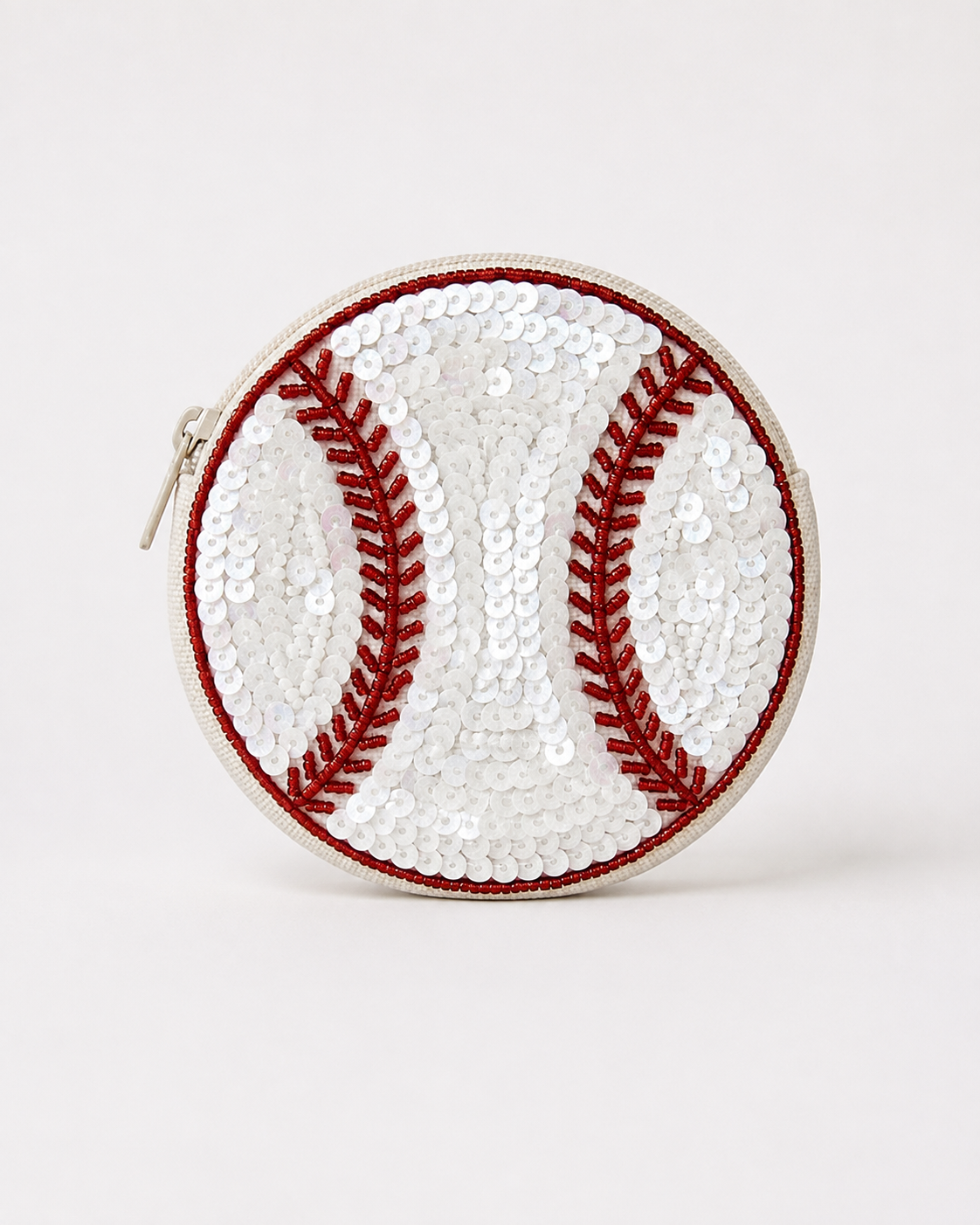 Baseball Beaded Coin Purse