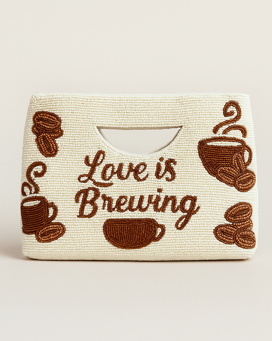 Love Is Brewing Coffee Lover Handbag