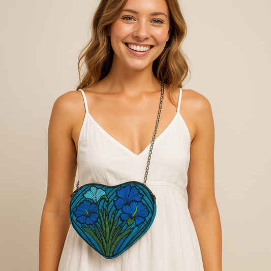 Heart Stained Glass Purse