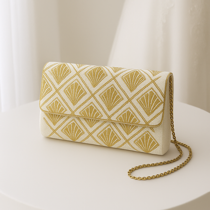 Bridesmaid Beaded Barrel Clutch