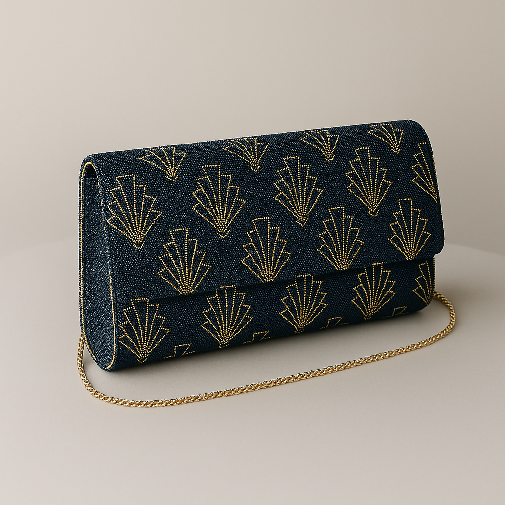 Bridesmaid Beaded Barrel Clutch