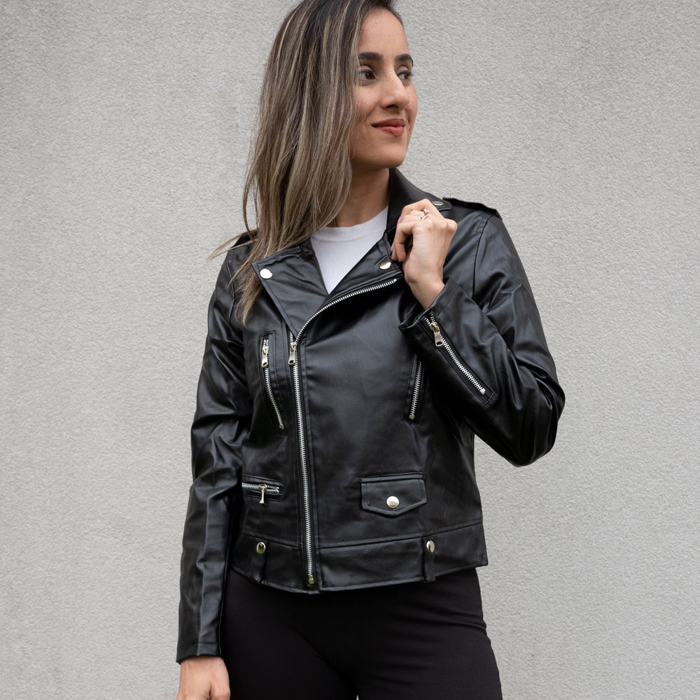 (Faux Leather) Black Till Death Jacket