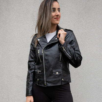 (Faux Leather) Black Till Death Jacket