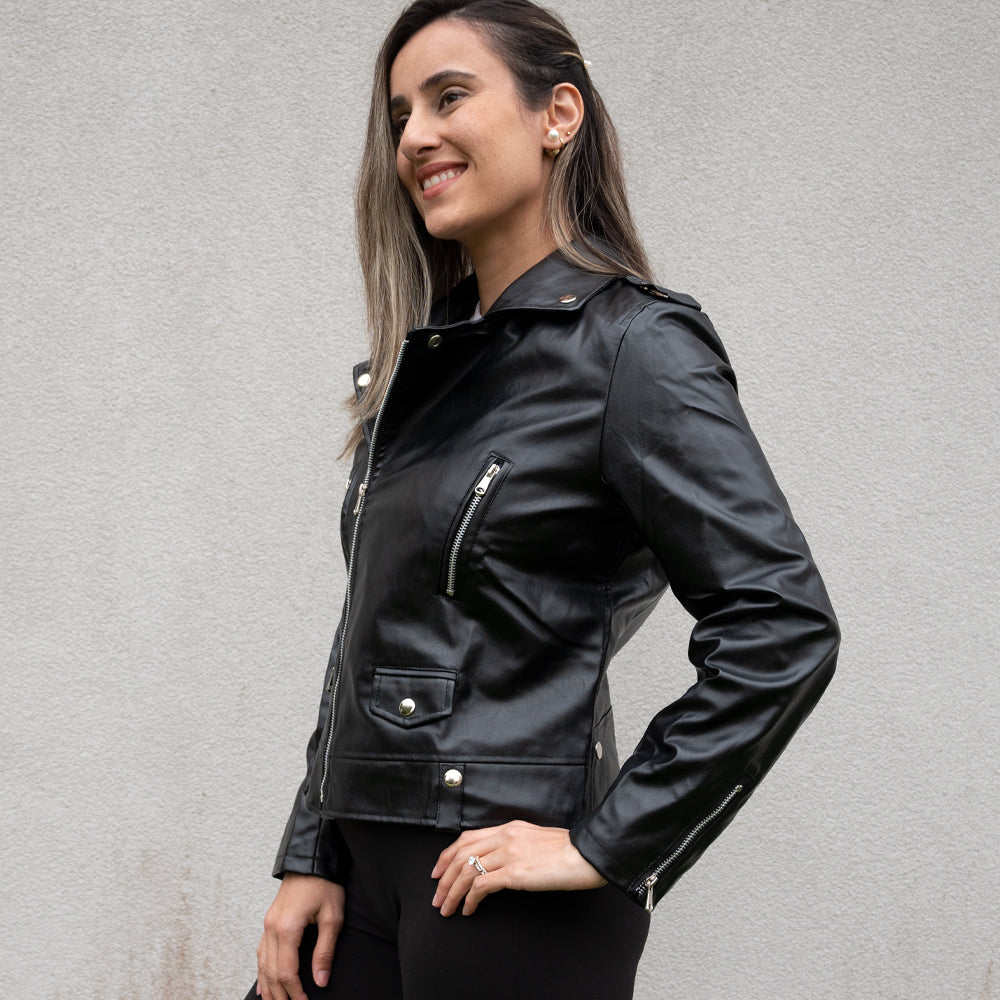 (Faux Leather) Black Till Death Jacket