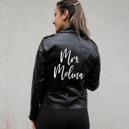 (Faux Leather) Customized Leather Jackets Bridal Gifts