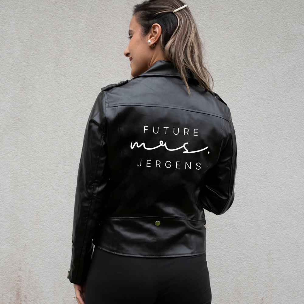 (Faux Leather) Custom Future Mrs. Jacket