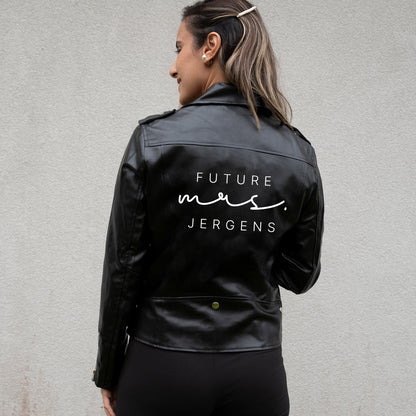 (Faux Leather) Custom Future Mrs. Jacket