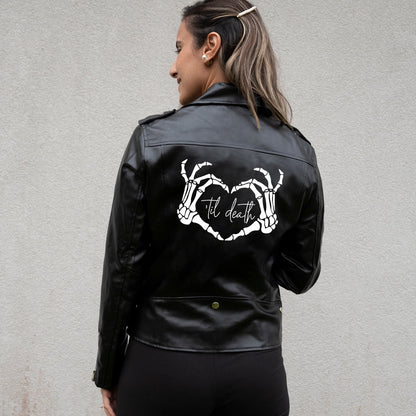 (Faux Leather) Black Till Death Jacket