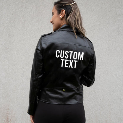 Faux Leather) Personalized Leather Jacket – Custom Bridal Wear –  PrettyRobes.com