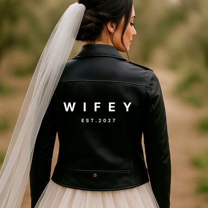 (Faux Leather) Wifey Leather Jacket