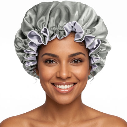 Charcoal Satin Bonnet