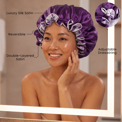 Eggplant Satin Bonnet