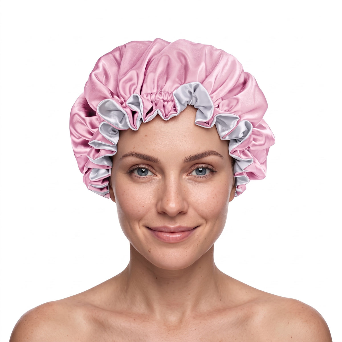 Pink Satin Bonnet