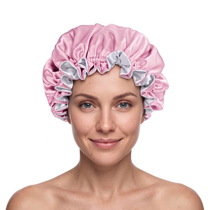 Pink Satin Bonnet