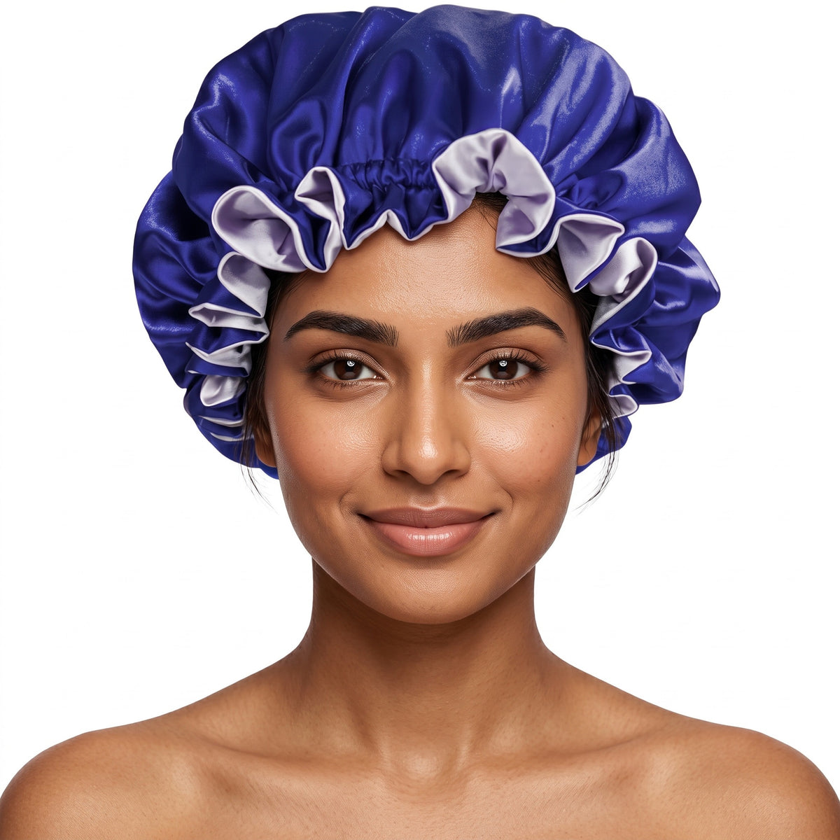 Regal Purple Satin Bonnet