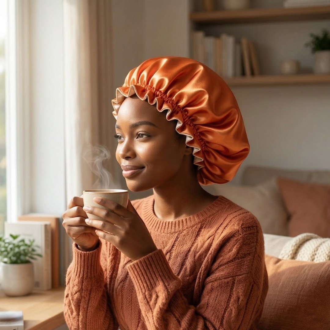 Tangerine Satin Bonnet